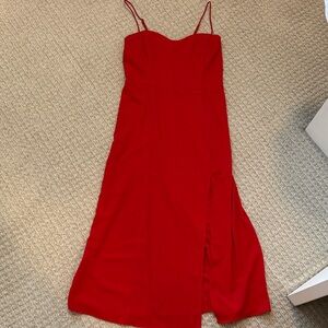 Abercrombie & Fitch Red Spaghetti Strap Dress